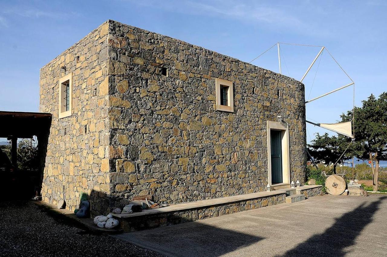 Authentic Cretan Stone Windmill Villa Sitia  Exterior photo